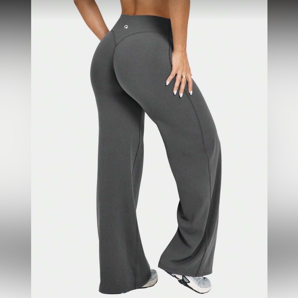 Stylish Charcoal Wide-Leg Pants